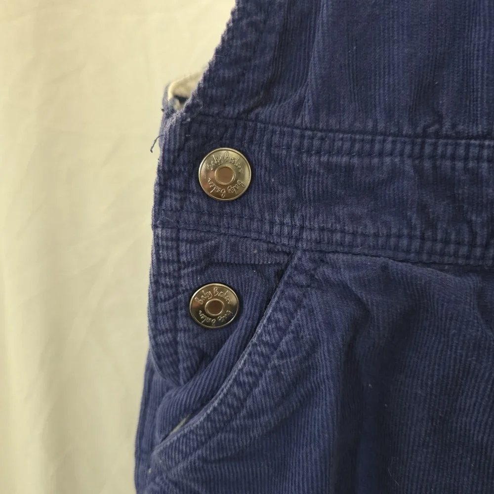 Baby Boden Blue Corduroy Star Patch Overalls 18-24 Months 100% Cotton